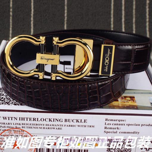 Ferragami crocodile patternComes with a punch as a giftThe material is made of 100% top laye 9q7pddsf