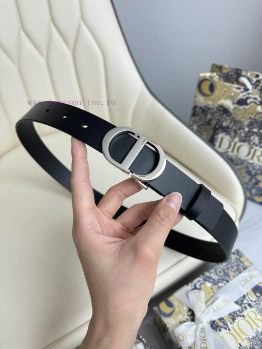Dior 3.0cm belt with double-sided original cowhide and CD signature buckle 24abzqad - Image 9
