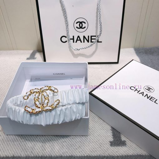 Chanel CC rhinestone logo buckle plastic waist elastic sheepskin waistband with a width of 3 1vmzuq0q - Image 3