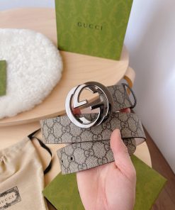 Comes with a complete gift boxGUCCI, A GG highest canvas strap completed chain G buckleBlack 79ad2bbx