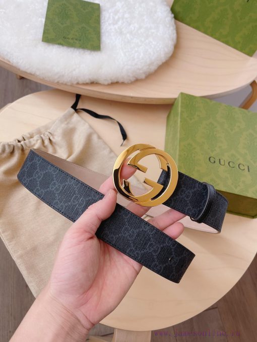 Comes with a complete gift boxGUCCI, A GG highest canvas strap completed chain G buckleBlack zdlkcqne - Image 4