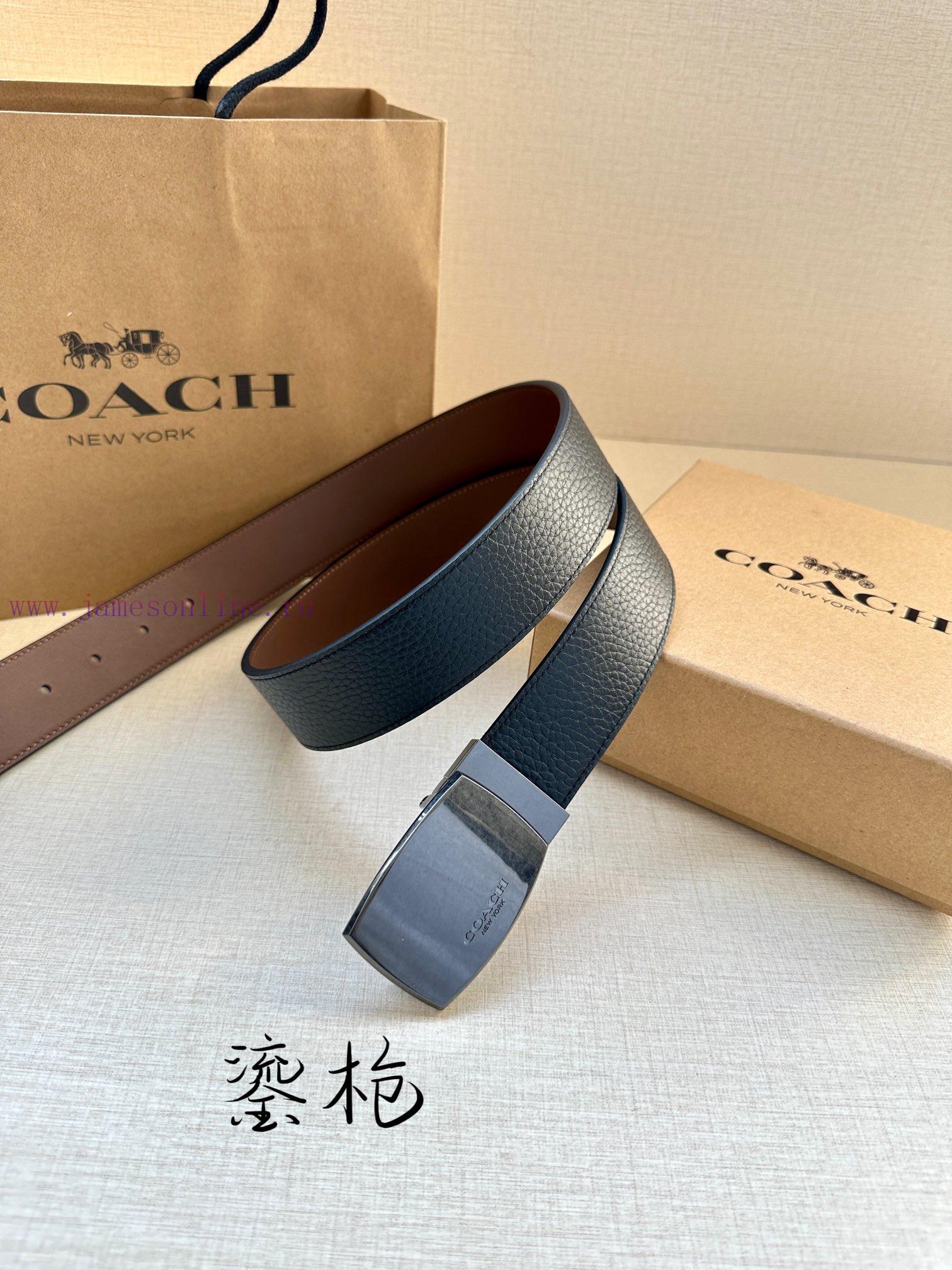 The 3.7cm wide COACH double-sided belt is made of sports calf leather and comes with a class octbvwlo - Image 7