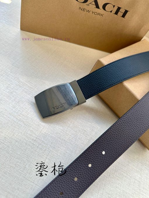 The 3.7cm wide COACH double-sided belt is made of sports calf leather and comes with a class snt27flg - Image 6