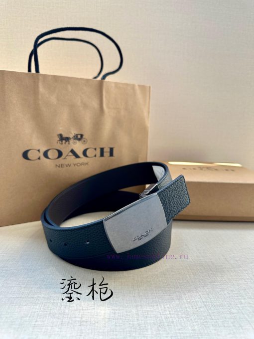 The 3.7cm wide COACH double-sided belt is made of sports calf leather and comes with a class snt27flg - Image 7