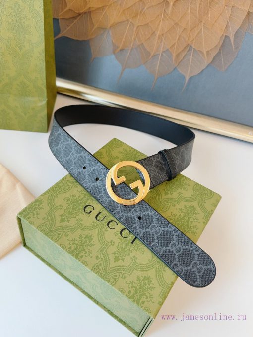 GUCCI. GucciThe complete set of GG Supreme canvas belt is made with environmentally friendly z7ovba1k - Image 3