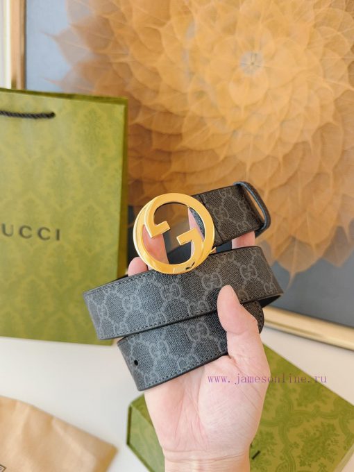 GUCCI. GucciThe complete set of GG Supreme canvas belt is made with environmentally friendly z7ovba1k - Image 5