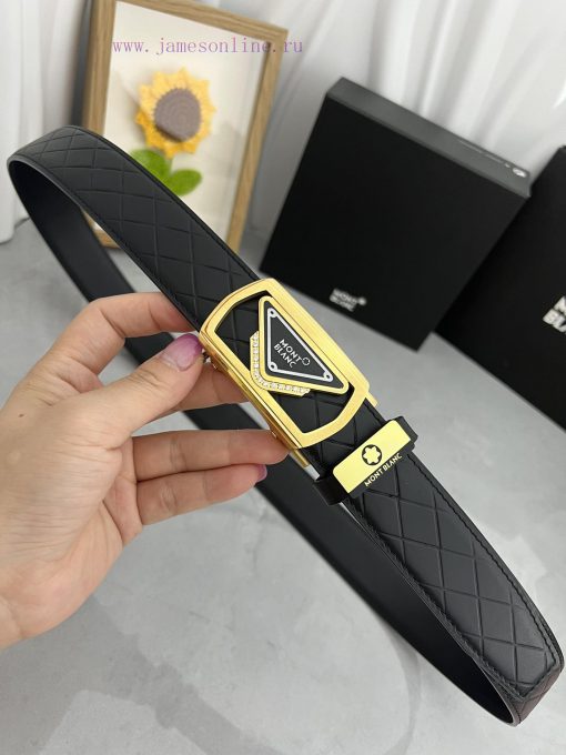 Montblanc Automatic BeltMaterial: Leather Belt with 100% Head Layer. The leather belt is gua psriuegh - Image 8