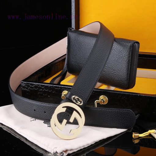 MADE IN ITALYWooden box with accompanying picturesGUCC @ Belt+Wallet SetBuckle material: Two wwjwc49r - Image 4