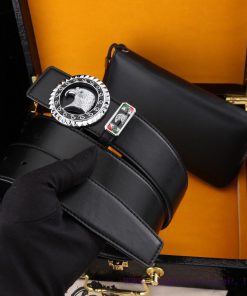 MADE IN ITALYWooden box with accompanying picturesSTEFANO RICC @ Belt+Wallet SetBuckle mater usnl97xj