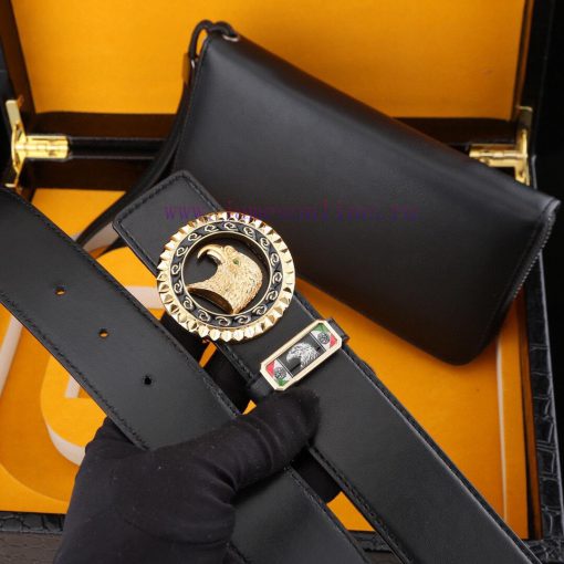 MADE IN ITALYWooden box with accompanying picturesSTEFANO RICC @ Belt+Wallet SetBuckle mater usnl97xj - Image 6