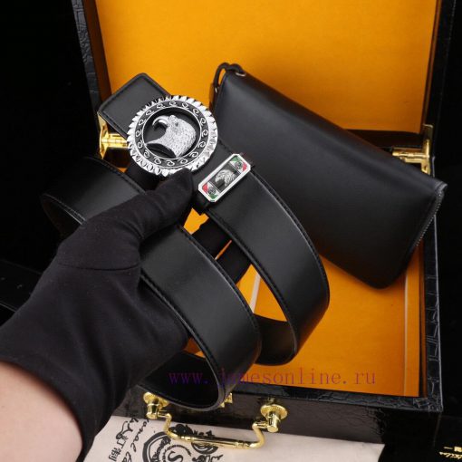 MADE IN ITALYWooden box with accompanying picturesSTEFANO RICC @ Belt+Wallet SetBuckle mater usnl97xj - Image 9