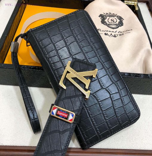 MADE IN FRANCEWooden box with accompanying picturesL @ Belt+Wallet SetBuckle material: Two t wdwz4po3 - Image 7