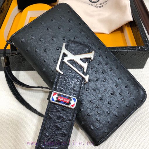 MADE IN FRANCEWooden box with accompanying picturesL @ Belt+Wallet SetBuckle material: Two t 7pr7d71b - Image 2
