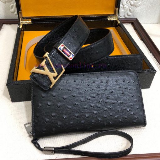 MADE IN FRANCEWooden box with accompanying picturesL @ Belt+Wallet SetBuckle material: Two t 7pr7d71b - Image 7