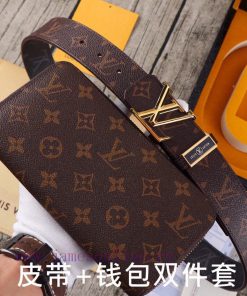 LV. Yilu Weideng Double Piece SetWooden box, belt+wallet, two-piece setGrade: Italian import j3emwvoq