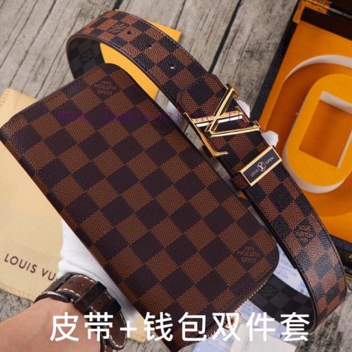 LV. Yilu Weideng Double Piece SetWooden box, belt+wallet, two-piece setGrade: Italian import 39wb2mi1 - Image 5