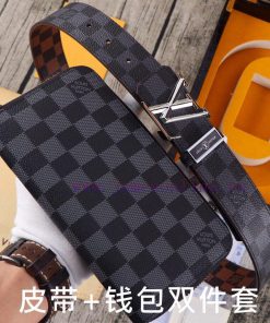 LV. Yilu Weideng Double Piece SetWooden box, belt+wallet, two-piece setGrade: Italian import 2kgwxqtu
