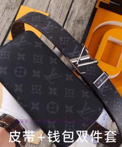 LV. Yilu Weideng Double Piece SetWooden box, belt+wallet, two-piece setGrade: Italian import kkrskrtg