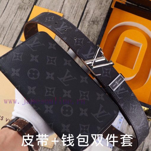 LV. Yilu Weideng Double Piece SetWooden box, belt+wallet, two-piece setGrade: Italian import kkrskrtg - Image 2