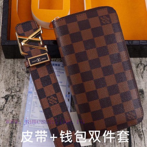 LV. Yilu Weideng Double Piece SetWooden box, belt+wallet, two-piece setGrade: Italian import fby5rlos - Image 6