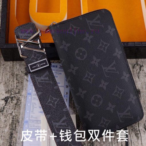 LV. Yilu Weideng Double Piece SetWooden box, belt+wallet, two-piece setGrade: Italian import kkrskrtg - Image 6