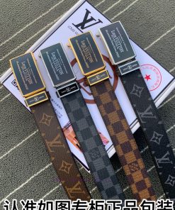 Belt LV Louis Vuitton automatic buckle-The waistband is made of 100% imported original cowhi klpuy8or