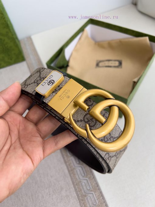 Gucci Gucci Belt ️ BeltHanging buckle, pure copper material buckle head, top layer cowhide, opcqv3qm - Image 3