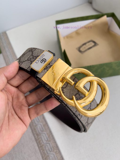Gucci Gucci Belt ️ BeltHanging buckle, pure copper material buckle head, top layer cowhide, 49bd5g4v - Image 4