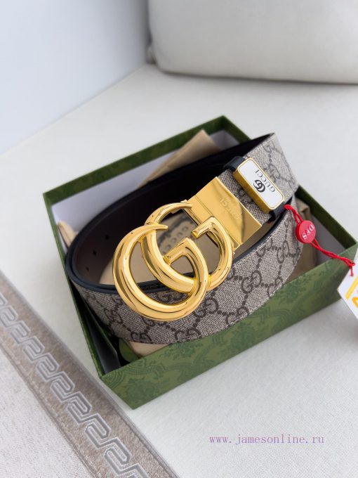Gucci Gucci Belt ️ BeltHanging buckle, pure copper material buckle head, top layer cowhide, aycuw9k4 - Image 2