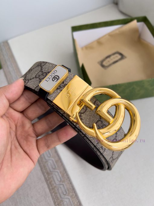 Gucci Gucci Belt ️ BeltHanging buckle, pure copper material buckle head, top layer cowhide, aycuw9k4 - Image 3