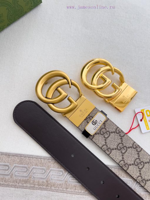 Gucci Gucci Belt ️ BeltHanging buckle, pure copper material buckle head, top layer cowhide, 49bd5g4v - Image 10