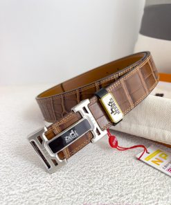 Hermes Hermes waist beltHanging buckle, classic pure steel material buckle head, double-side 3u98w2ir