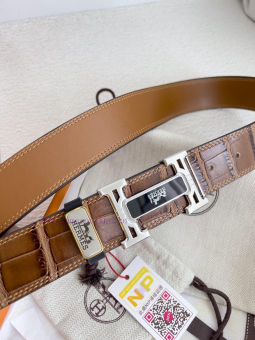 Hermes Hermes waist beltHanging buckle, classic pure steel material buckle head, double-side 89ej2mgc - Image 5