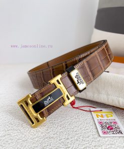 Hermes Hermes waist beltHanging buckle, classic pure steel material buckle head, double-side dozgyz8y