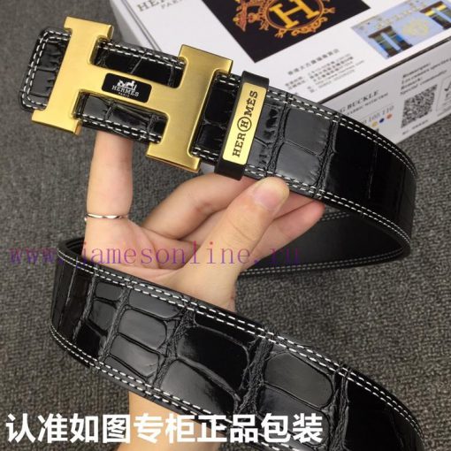 Hermes Hermes crocodile patternGrade: Italian imported 100% top layer cowhide, Hermes. Herm gsmgacjn - Image 3