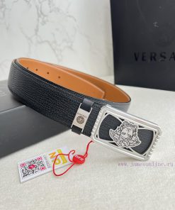 Versace. Versace Belt and BeltsHanging buckle, classic human head made of pure steel materia gel5iokt