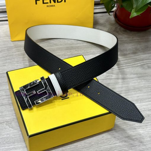 FENDL 40MM wide double-sided original calf leather with a single ruthenium palladium plated a1h72hza