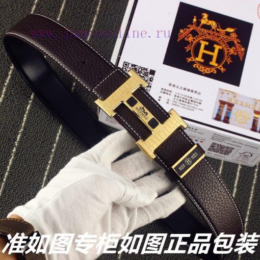Hermes Her..mes️Identify and receive a punch as a giftMaterial: 100% head layer cowhide belt 664nfvz1 - Image 4