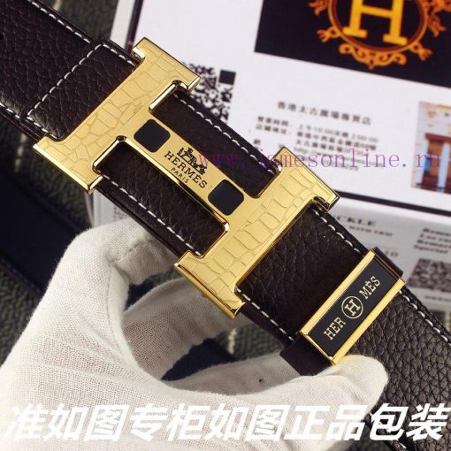 Hermes Her..mes️Identify and receive a punch as a giftMaterial: 100% head layer cowhide belt 664nfvz1 - Image 6