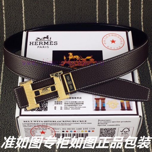 Hermes Her..mes️Identify and receive a punch as a giftMaterial: 100% head layer cowhide belt 664nfvz1 - Image 7