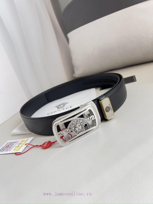 Versace Versace. ️ Belt and belt automatic beltAutomatic belt, classic head buckle made of p obatwlg7 - Image 4