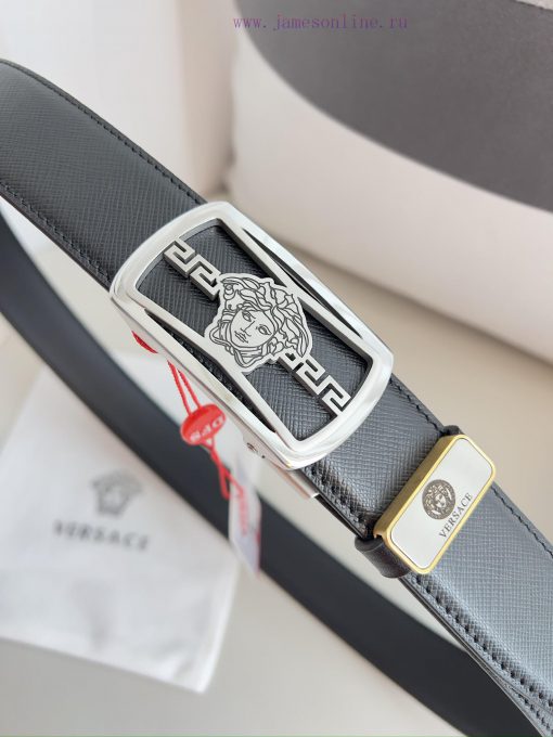 Versace Versace. ️ Belt and belt automatic beltAutomatic belt, classic head buckle made of p ct8vsegh - Image 5