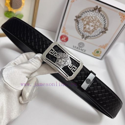 Versace. VersaceMaterial: Leather Belt with 100% Head Layer. The leather belt is guaranteed h71zyscj - Image 6