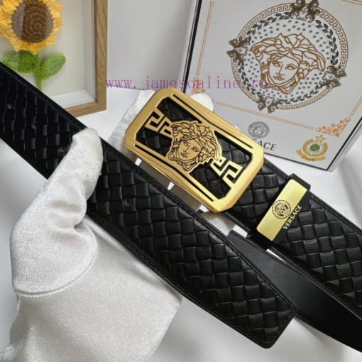 Versace. VersaceMaterial: Leather Belt with 100% Head Layer. The leather belt is guaranteed v6v3u5l5 - Image 4