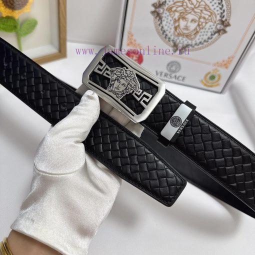 Versace. VersaceMaterial: Leather Belt with 100% Head Layer. The leather belt is guaranteed h71zyscj - Image 8