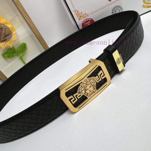 Versace. VersaceMaterial: Leather Belt with 100% Head Layer. The leather belt is guaranteed v6v3u5l5 - Image 8
