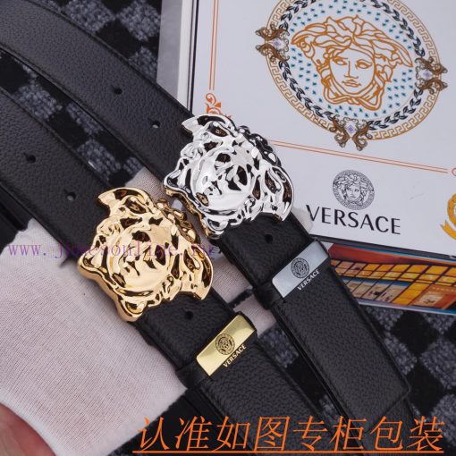 Versace ️. 0Material: 100% top layer cowhide belt, ensuring genuine leather belt, finely cra l1scp21x - Image 2