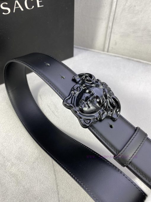 ️, Width 4.0cm Versace This original Versace belt is adorned with the Versace logo 3D Medusa qjaic128 - Image 4