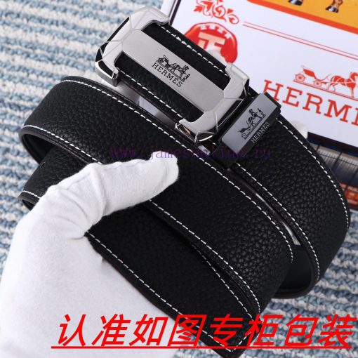 Men's belt HermesMen's leather belt is made of 100% head layer cowhide, ensuring that the 24 gqemin2n - Image 3