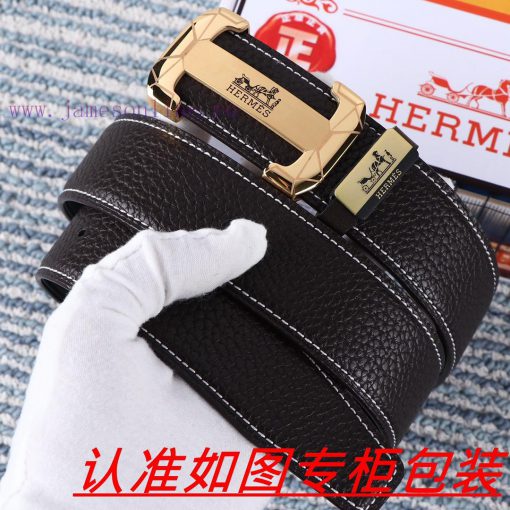 Men's belt HermesMen's leather belt is made of 100% head layer cowhide, ensuring that the 24 gqemin2n - Image 4